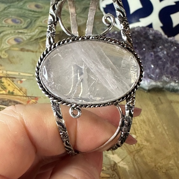 Hand Crafted Silver and Purple Bracelet - Picture 4 of 5